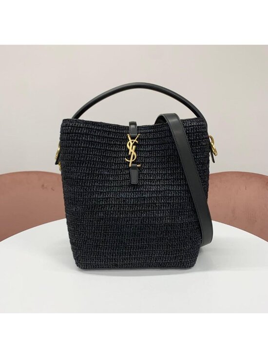 Yves Saint Laurent Handbags - ★SOLD★ Saint Laurent Raffia YSL Logo Bucket